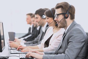 Mennesker i callcenter