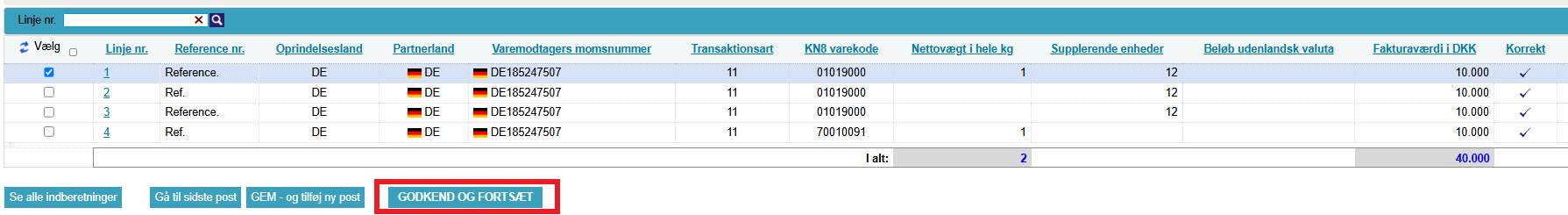 billede af afslut og send indberetning efter fejlrettelser