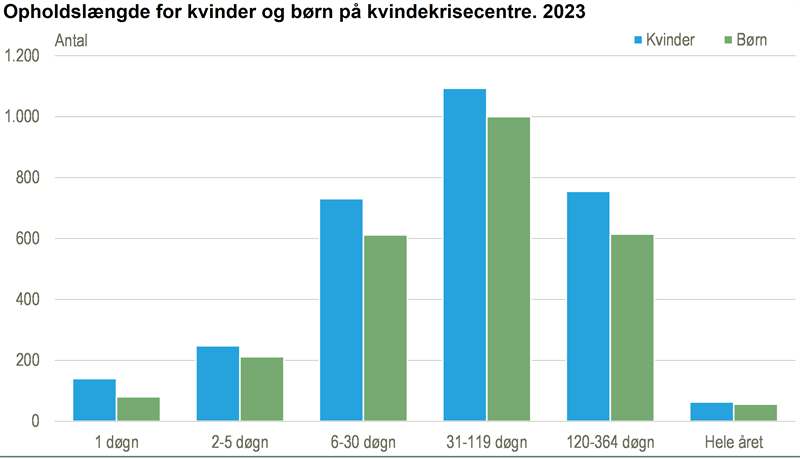 3.000 kvinder boede på kvindekrisecenter i 2023